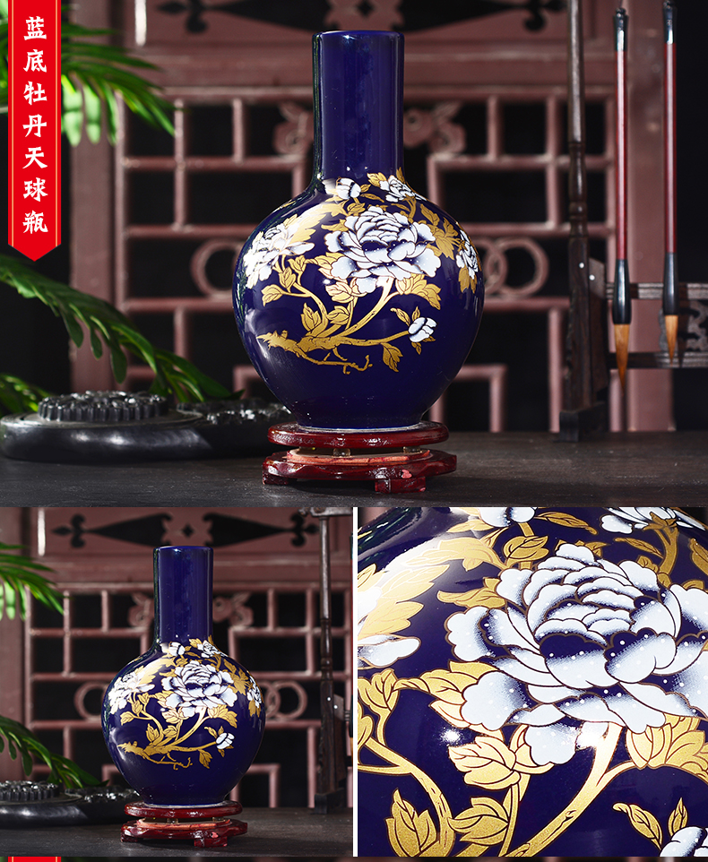 Jingdezhen ceramic floret bottle sitting room place, a new Chinese flower arranging, wine cabinet TV ark, decorative arts and crafts