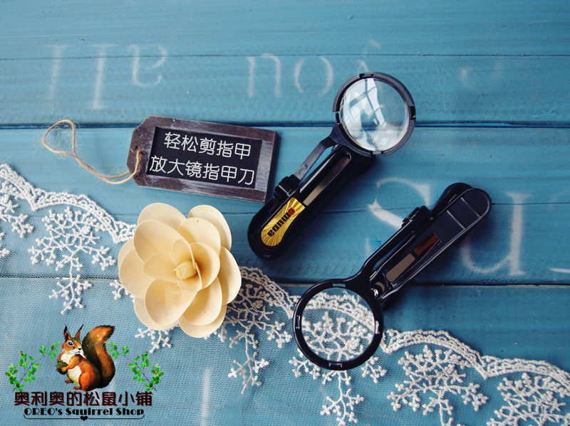 Oreo squirrel branched honey sable magnifying mirror nail clasp fingernail clamp fingernail knife is useful
