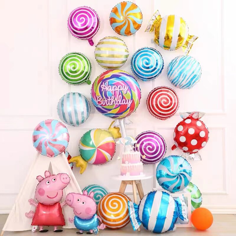 18 inch round lobby balloon candy aluminum foil aluminum film balloon children's birthday kindergarten decoration