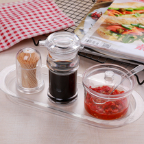 Chili cans commercial restaurant Home with lid creative plastic acrylic seasoning bottle can set kitchen supplies tableware