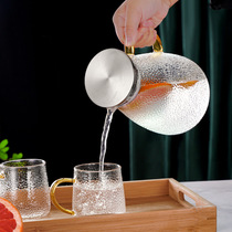 Cold kettle household high temperature resistant glass large capacity cold white water Cup transparent hammer Chinese teapot explosion proof
