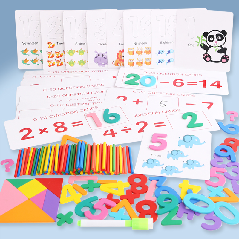 Montz Early Teaching Toy Geometric Puzzle Digital Stick Mathematical Teaching Materials Kindergarten Materials