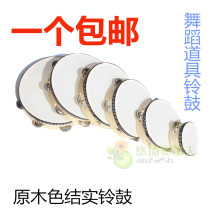 Childrens tambourine instrument Orff percussion instrument infant kindergarten hand drum wooden music teaching aids early education professional