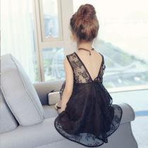 Girl Princess New Summer Girl Lace Dress Summer Super Ocean Children Dress Black
