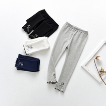 Spring tide girl pants blown pants white pants baby black spring and autumn strength pants wear gray