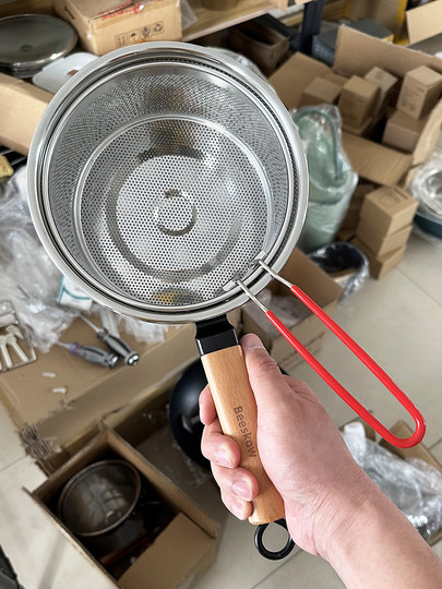 XMAN+ stock deep fryer with frying basket, small soup pot, cooking pot, draining pot, 304 stainless steel