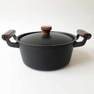 Xman+ Stock 24cm Soup Pot Traditional Household Iron Pot Double-Handle Stew Pot Suitable for Induction Cooker and Gas Stove Minor Defect Product