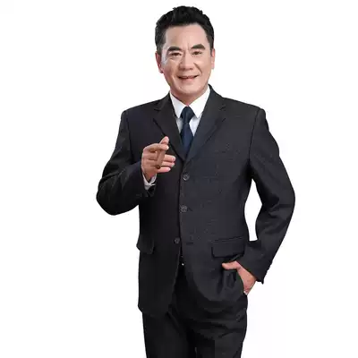 Men's suit jacket business leisure middle-aged and old spring and autumn father suit loose middle-aged father single coat