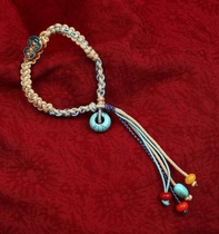 Mountain ghosts spend money on hand chain Womens national style New Chinese DIY handwoven hand-woven hand rope shake with the same hand string man