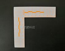 8x8cm orange fluorescent right angle scale 8x8cm right angle PVC scale photographic scale