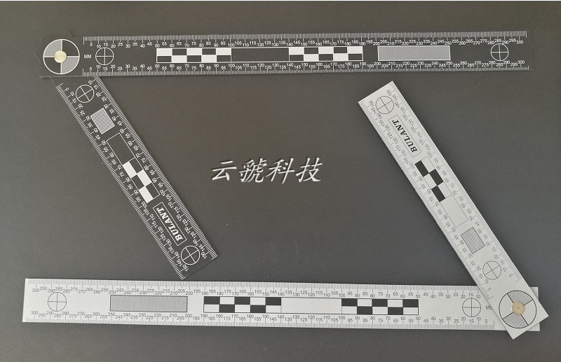 30x15厘米黑白双面折角可折叠PVC比例尺/照相摄影参照折叠比例尺