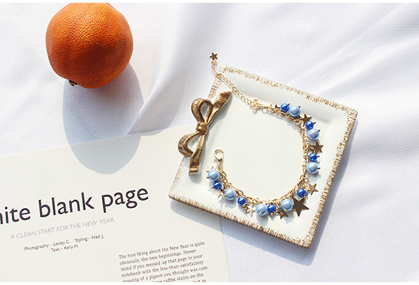 IceMint Gentle System ~ Handmade | Star Moon Bracelet Sweet Girl Star Moon Bracelet Bracelet Trang sức - Vòng đeo tay Clasp vòng tay gỗ