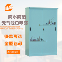 Dalian custom balcony cabinet storage cabinet Steel outdoor waterproof sunscreen formaldehyde-free household shoe cabinet Sliding door wardrobe