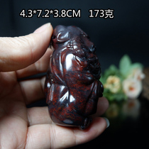Natural Guilin chicken blood Zhong Kui catches the little ghost carving piece and plays with the jade hand toy 0674