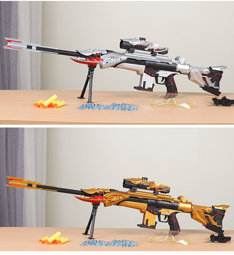 Trẻ em Barrett Súng bắn tỉa nước Cậu bé Đồ chơi Súng 98k Mô phỏng Súng ngắn Kid Bom mềm Lấy viên đạn pha lê súng đồ chơi