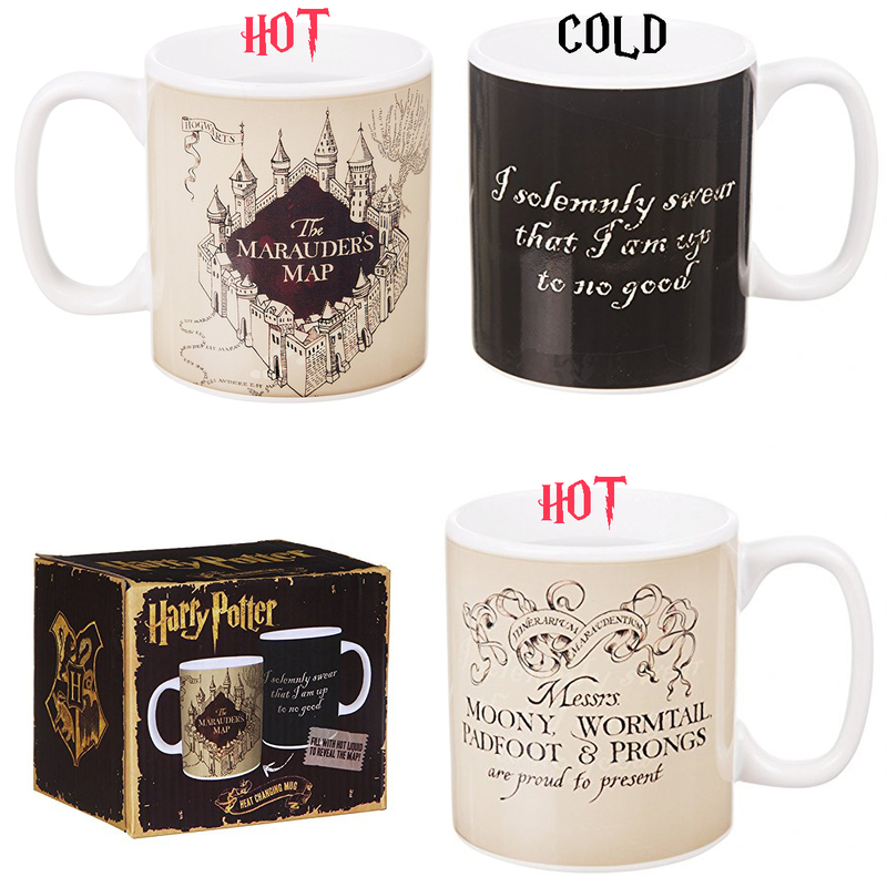Harry Potter Harry Potter Marauder's Map Color-Changing Mug Temperature-Sensitive Ceramic Mug Water Cup Coffee Cup