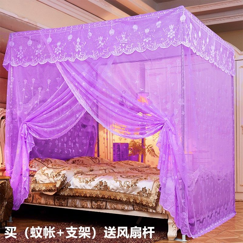 Chinese bed nets 2021 new advanced bracket ground floor 1 8m beds Home old fashioned palace One-meter-five traditional old models