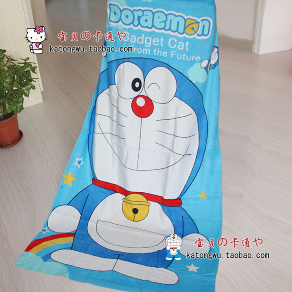 Free Shipping~Hello Kitty Side-Facing Cartoon Character with Bow Tie, Pure Cotton Bath Towel, Beach Towel, Large Towel