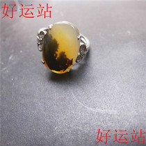 New Promotional Huanglong Jade Water Grass Mirror 925 Silver Jewelry Womens Ring Customized Gemstone Egg Face Jade Jewelry String