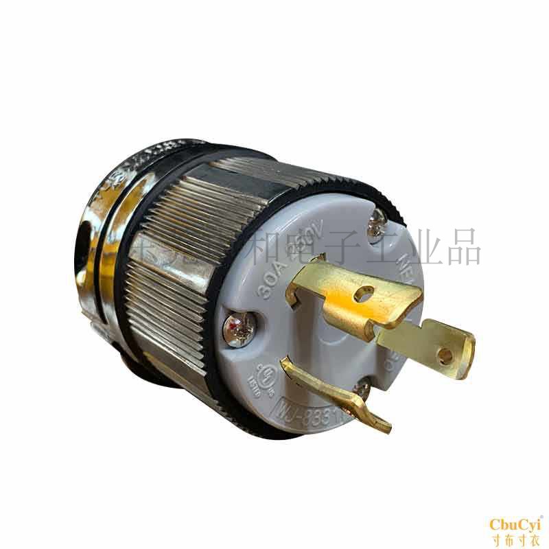 WJ-8331 WJ-8331 WJ-6331B NEMA L6-30P anti-loose plug US industrial plug diesel generator plug
