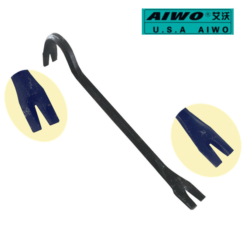 Dual-purpose double fork open crowbar special steel crowbar pry bar multi-function nail lifter hardwood disassembly tool