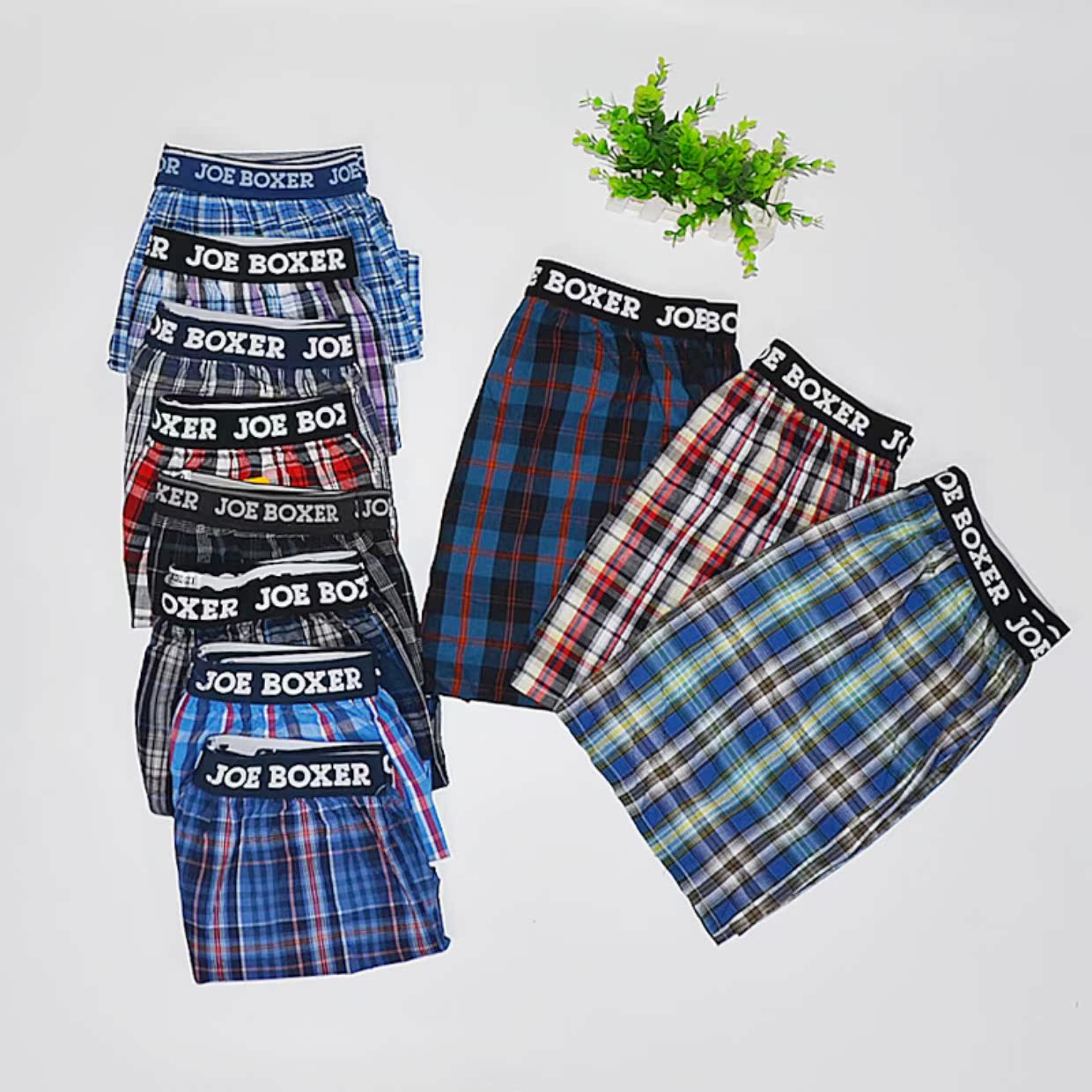 Bốn mùa nam cotton dệt phần mỏng thun co giãn thoải mái quần short nhà quần pyjama đồ lót nam
