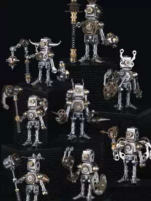 Mechanical party blind box mechanical Saint series steampunk style hand assembled metal trend model Holiday Gift