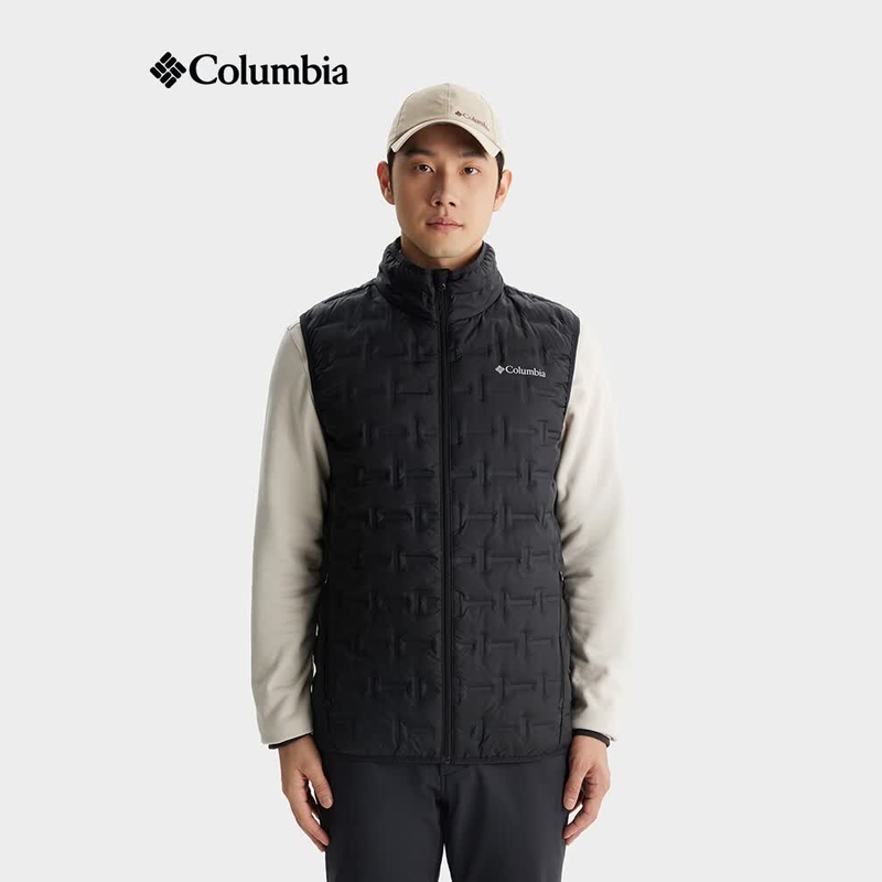 Columbia Men's Silver Dot Water-Repellent Seamless Heat-Sealed Duck down 650 Fill Power down Vest We4253
