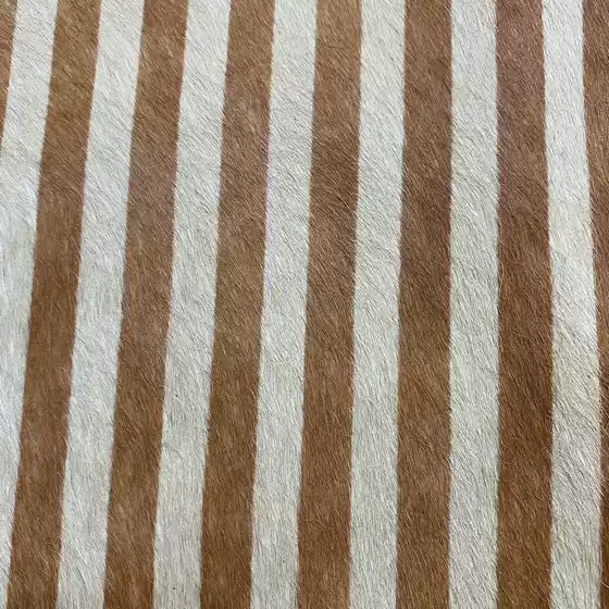 Apricot Striped Printed Horsehair Multi-Color Machine-Cut Cold-Cut DIY Cut Block Handmade Genuine Leather Soft Fabric