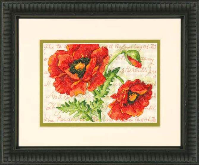 (Cat Cat Embroidery Square) R line self-supporting parts--DIM 70-65116 Red Poppy