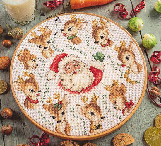 (Cat Embroidery Workshop) R-wire kit - Christmas Elk Ringing MM190403 Non-print without frame