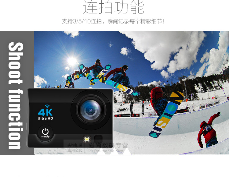 Camera thể thao mini HD 4K không dây wifi chống nước DV lặn dưới camera kỹ thuật số mini