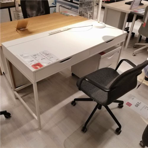 Ikea Alais Desk Computer Desk Workbench Grey Office Studity Staul с ящиком подлинным столом подлинно