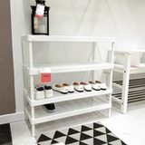 Оригинальная полка для обуви IKEA IKEA Makepa, простая полка для обуви, слой для хранения в фойе, табурет для пеленания обуви, белый утюг, искусство