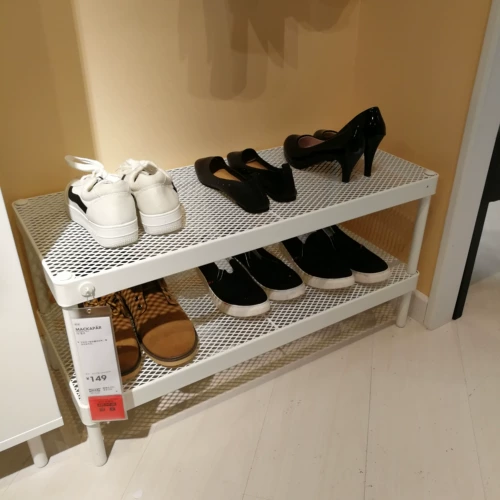 Оригинальная полка для обуви IKEA IKEA Makepa, простая полка для обуви, слой для хранения в фойе, табурет для пеленания обуви, белый утюг, искусство