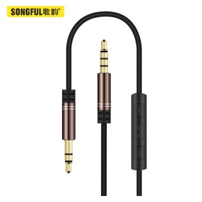 3 5mm male-to-male with wheat wire-controlled call headset line audio cable audio source line car AUX audio line
