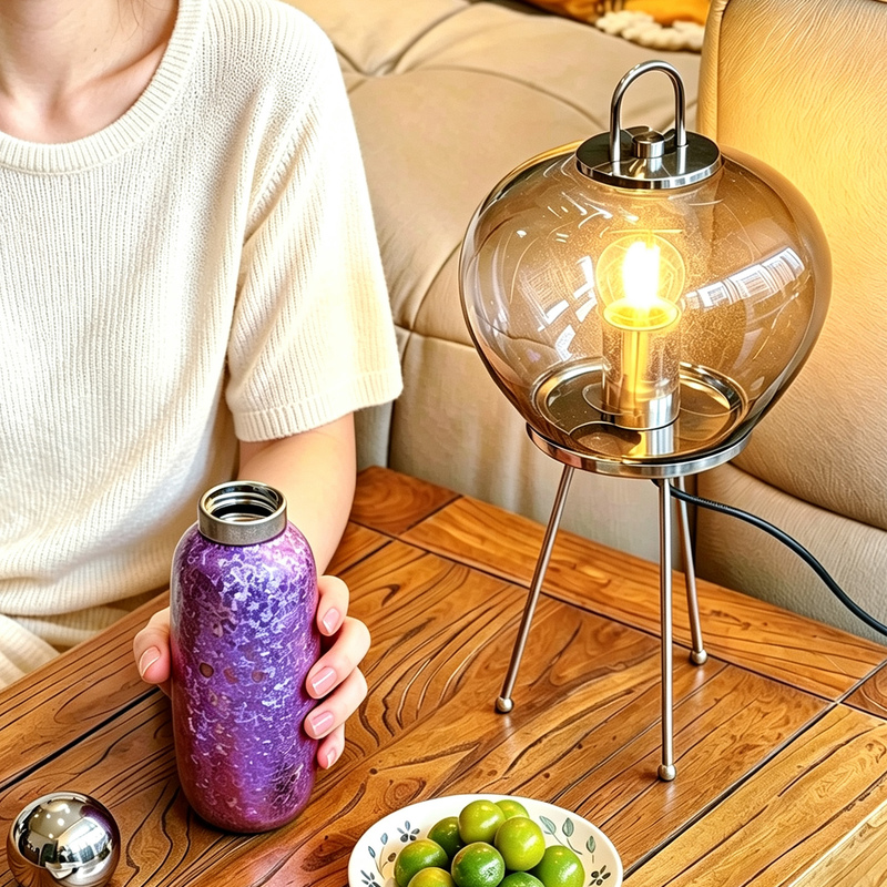 Cream Feng Little Fat Orange Table Lamp Vintage Bauhaus Industrial Style Glass Lampshade Gift Small Package Available for Cross-Border Shipping Cream Feng Little Fat Orange Table Lamp Vintage Bauhaus Industrial Style Glass Lampshade Gift Small Package Available for Cross-Border Shipping
