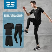 Quần áo tập thể dục 2019 quần nam mùa hè tập thể dục buổi sáng chạy nhanh quần áo bóng rổ thể thao phù hợp với quần áo - Quần áo tập thể hình