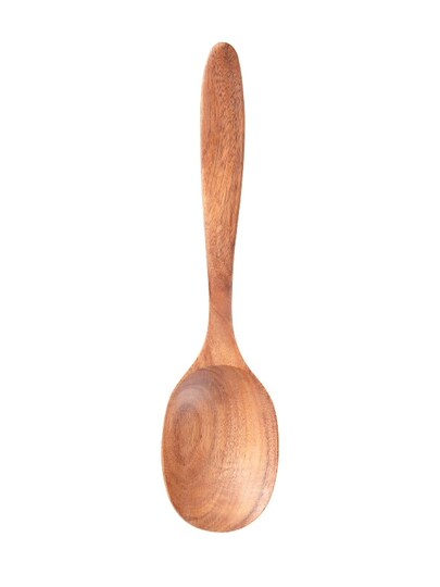 Large Household Wooden Long-Handled Soup Spoon, Acacia Wood Walnut Spoon, Noodle Spoon, Vintage Trendy Salad Spoon