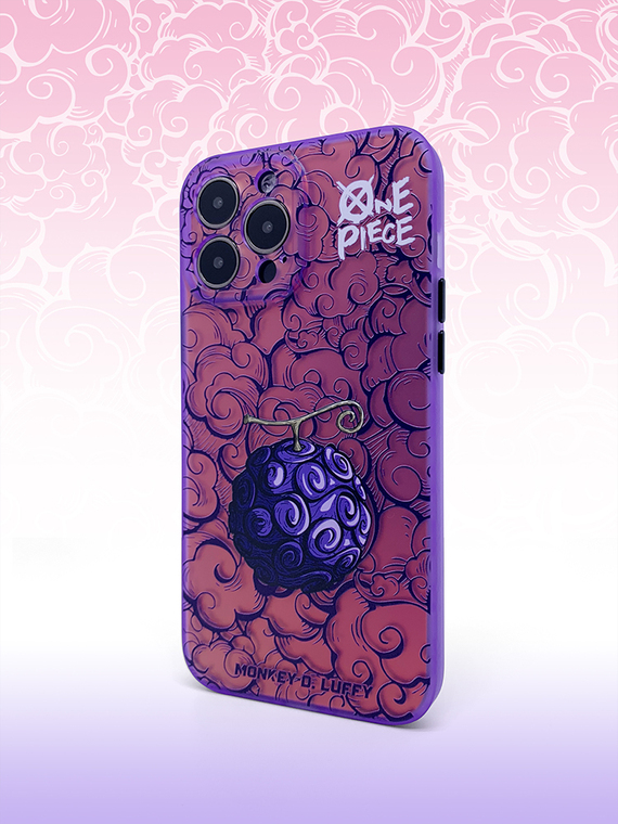 Luffy Purple Laser Gradient One Piece Anime Plus/Pro/Max – 16, 15, 14, 13, 12, 11 iPhone Case