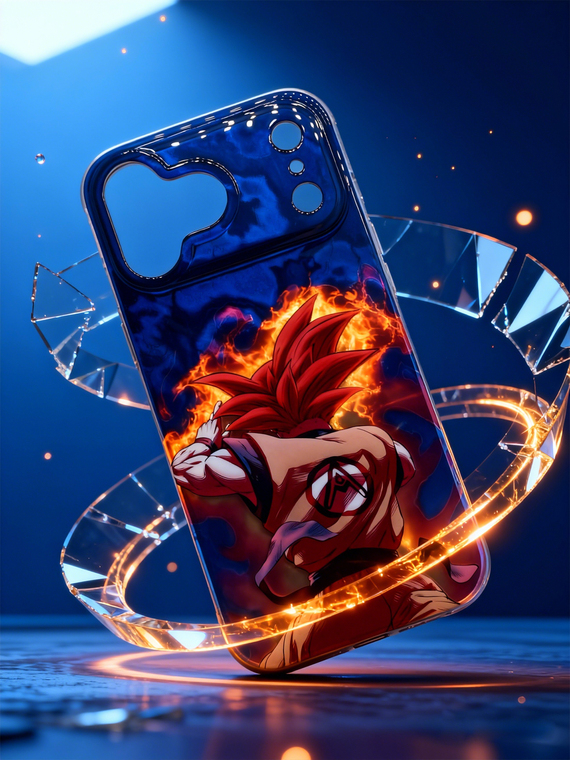 Goku Super Saiyan Fiery Aura Phone Case iPhone Anime Cartoon iPhone Case for iPhone 17, 16, 15, 14 and 13 - view 3
