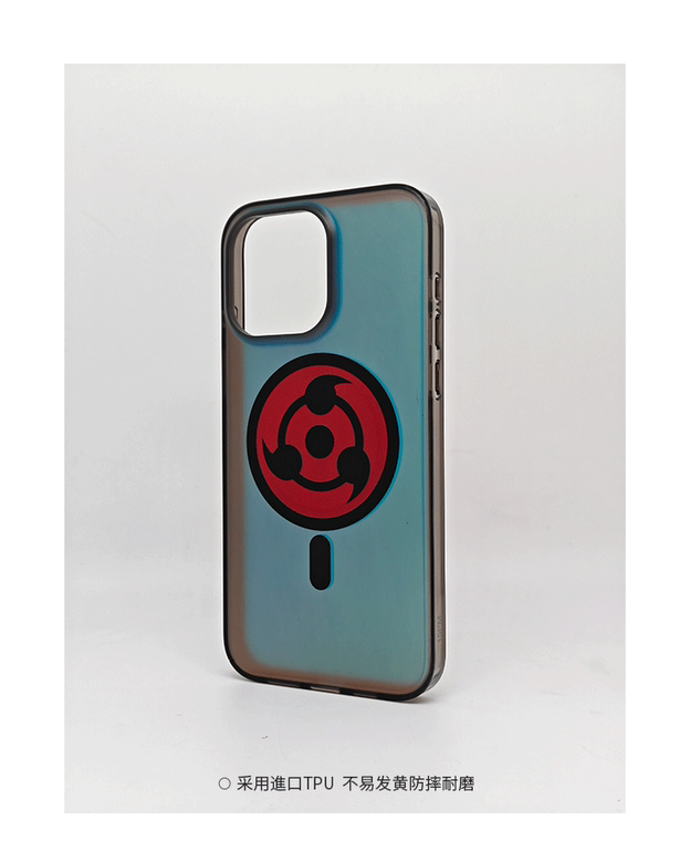 Naruto Sharingan Magnetic Grip Translucent iPhone Case