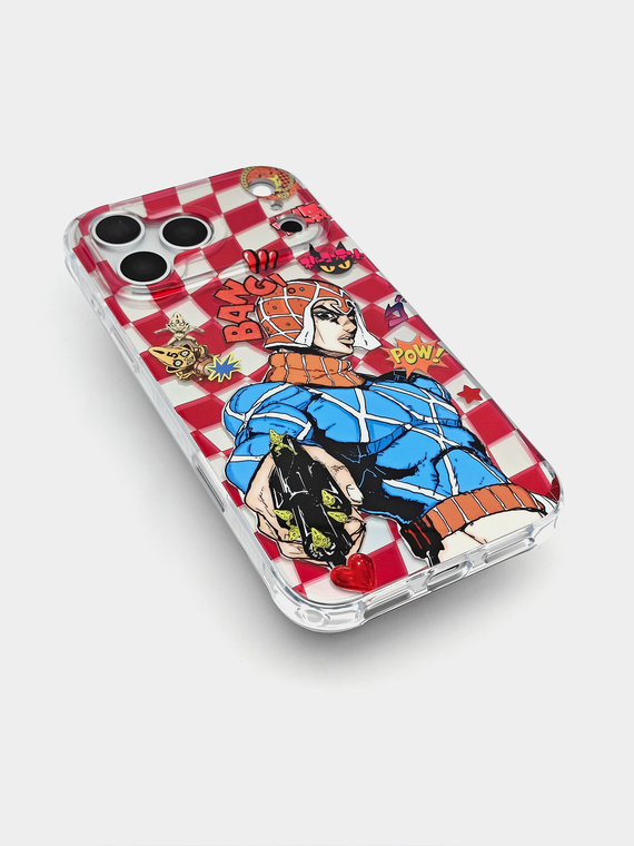 Guido Mista JoJo Checkered iPhone Case for iPhone 17, 16, 15, 14 and 13 - view 6