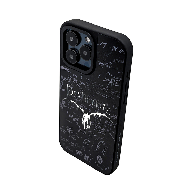 Dark Anime "Death Note" Magsafe 17/16/15/14/13 Pro Max – Matte Black, 3D Illustration iPhone Case