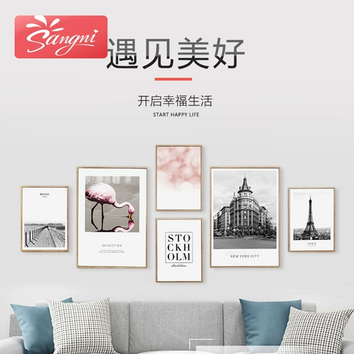 Простая современная гостиная ресторан ресторан спальня фото стены