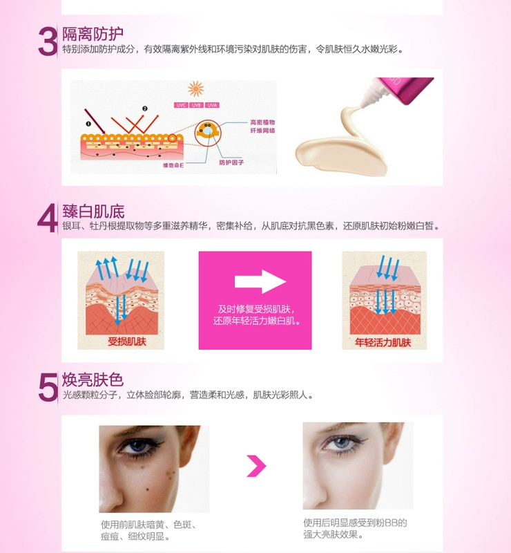 Han Shu ma thuật hạt nước bột BB cream nude trang điểm che khuyết điểm cách ly kéo dài dưỡng ẩm làm sáng da tone nền tảng chất lỏng chính hãng