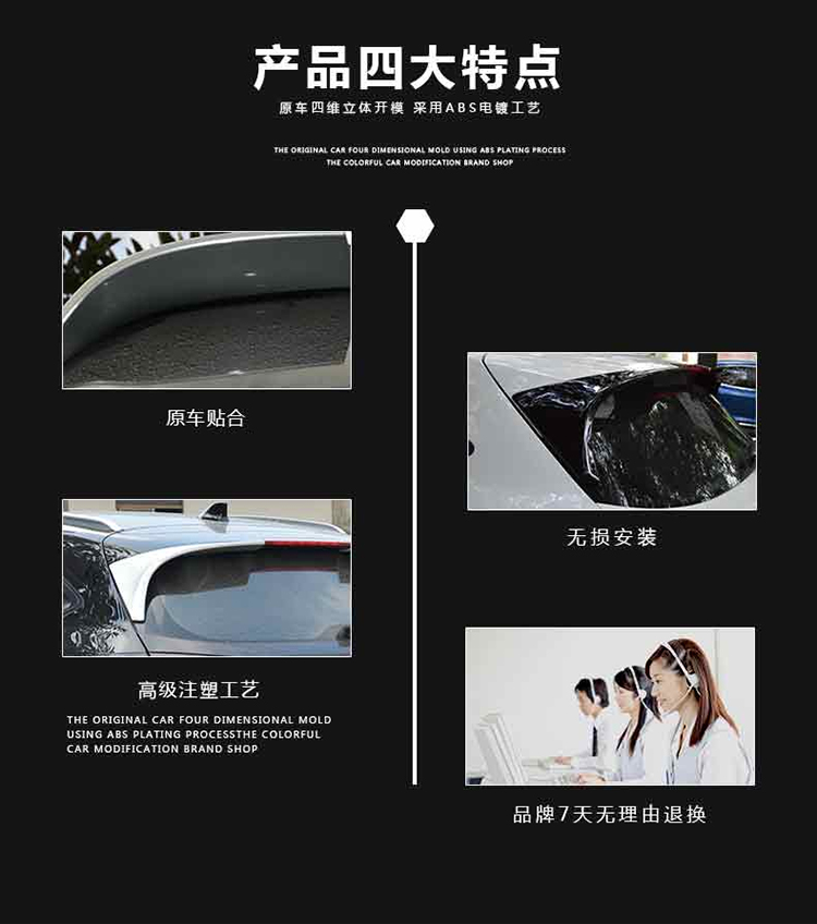 Honda Binzhi vezel đuôi cánh cố định cánh trên cùng Bin chi sửa đổi trang trí ban đầu không giới hạn sơn đuôi cánh lướt gió mazda 3 2020