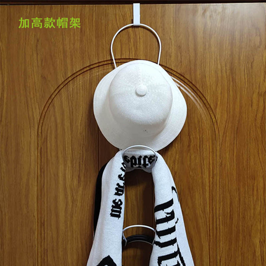 New wall hanging Japanese storage scarf finishing rack black plus height wardrobe bedroom coat hook hanging rack door hat rack