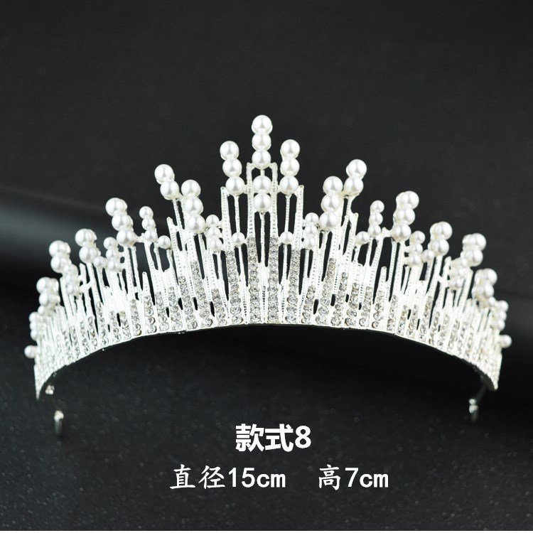 Cô dâu vương miện Hàn Quốc không khí sinh nhật công chúa diadem tóc hoop nút phụ kiện đám cưới hiển thị kiểu dáng vương miện phụ kiện tóc phụ kiện tóc ngắn