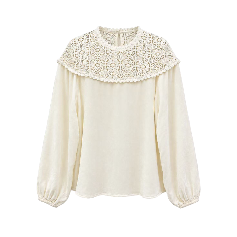 100% Mulberry Silk Velvet French Crochet Lace Patchwork Elegant Silk Velvet Shirt Top Js79 100% Mulberry Silk Velvet French Crochet Lace Patchwork Elegant Silk Velvet Shirt Top Js79